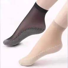 10 Pares De Meias Curtas De Veludo , Sola De Algodão Feminina , Absorvente De Suor , De Tubo Médio Antiderrapante Massagem Inferior , Mulheres
