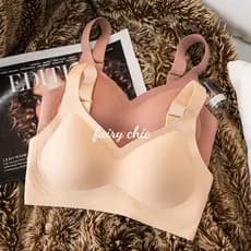 M-3XL plus size Esportes Fino Conforto Sutiã Geléia Macio Suporte Push up Esportivo Sem Fio (0.3-0.5CM)