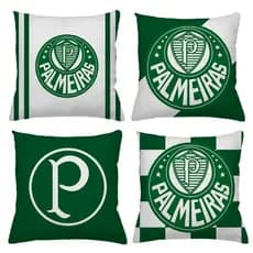 KIT 4 CAPAS DE ALMOFADAS IDEAL PARA DECORAÇÃO, PALMEIRAS - TAMANHO 45X45