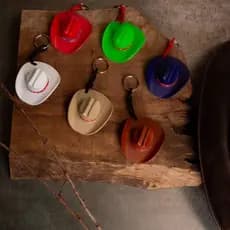 Chaveiro de Chapéu de Cowboy kit 3 unidades
