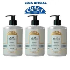 Kit 3 Sabonete Líquido Coala Chá Branco de 500ml