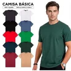kit 3 camisetas Lisa Casual Algodão Moderna Sem Estampa l