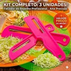 kit 3 Fatiador Inox Descasca Corta Prático Fácil Cozinha Utensilio Domestico