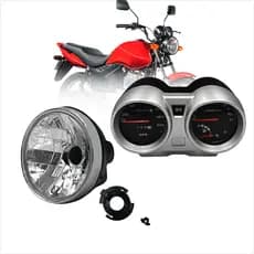 Farol Completo Cg Titan 150 Aro Cromado + Painel Cg Titan 150 Sport 2004 2005 2006 2007 2008 a 2013 Similar original
