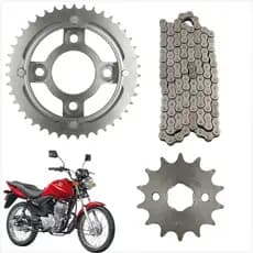 Kit Relação Tração Transmissão Cg Fan 125 2009 2010 2011 2012 2013 Sem Retentor