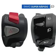 Kit Punho De Partida Cb 500 + Punho Chave de Luz Xre 300 Com Lampejador Pisca Alerta Cg Titan Fan Cb Start 150 Plug 160