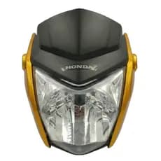 Frente Farol Completa Bloco Carenagem Bananinha Amarelo Metálico Titan Fan 2014 A 2018