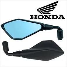 Retrovisor Kawasaki Z400 Rosca Honda Lente Azul Convexa Haste Curta Fixa 90º Estilo Esportivo
