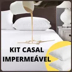 Capa Protetora de Colchão Casal Impermeável + 2 Capas Fronhas Protetoras de Travesseiro Impermeáveis