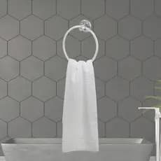 Porta Toalha De Rosto Argola Redondo Dupla Fixação Banheiro