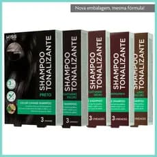Shampoo Tonalizante Color Change Kiss New York Castanho Preto Loiro Borgonha Colorir Cabelo