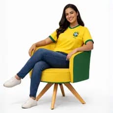 Poltrona Julia Brasil Luxo Estofada Alta Qualidade