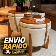 Puff Flex Premium com Armazenamento Interno