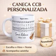 Caneca Personalizada CCB com Nome e Hino | Presente Evangélico
