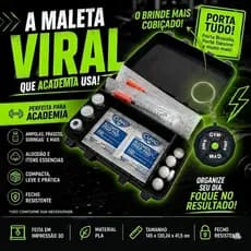 Maleta Porta Brócolis / Porta Danone / Maromba Case Organizador Academia Ampolas Seringas Frascos 3D PLA Resistente