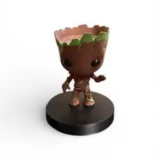 Boneco Estilo Funko Inspirado no Baby Groot Impressão 3D Pintado à Mão 10cm Decorativo