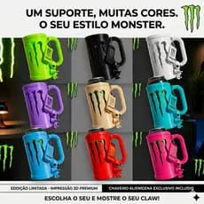 Suporte Lata Monster 3D + Abridor + Chaveiro Alienígena | Porta Lata Monster Energy Personalizado | Copo Estilo Caneca