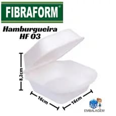10un- Hamburgueira De Isopor- Embalagem Isopor Delivery Lanches- Hf03
