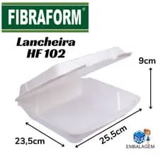 50un Lancheira De Isopor Embalagem para Delivery/Lanches/Porções Hf102