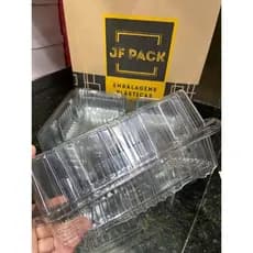 Embalagem retangular articulada para doces/salgados/rocambole JF20
