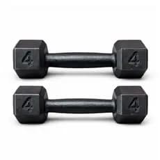 Kit Par Halter 4 Kg Sextavado Pintado - Peso De Academia