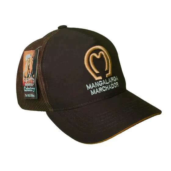 Boné Mangalarga Marchador Aba Curva Telinha Estilo Sertanejo Country