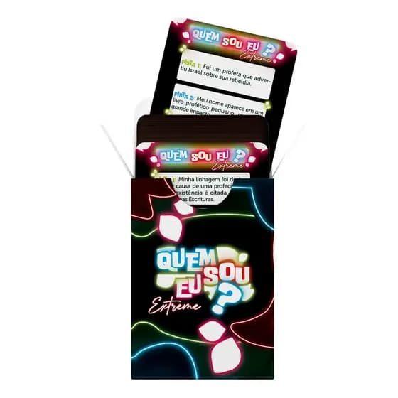 Jogo Bíblico Quem Sou Eu Extreme | Modo Difícil | Jogo de Cartas Educativo Cristão