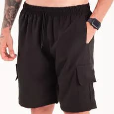 Bermuda Cargo Masculina 5 Bolsos Skate Tactel com Elastano