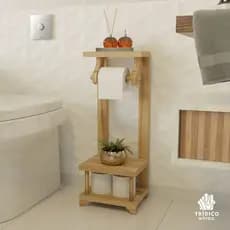 PAPELUX ROYALE LUXO PORTA PAPEL - MADEIRA NATURAL