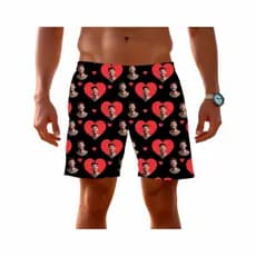 Shorts Masculino Personalizado Estampas Sortidas Presente Criativo Dia dos Namorados Confortável