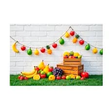 Fundo Fotográfico Newborn Smash Frutinhas 1,50x2,20 Cenário Ensaio Bebê Foto Estúdio Infantil
