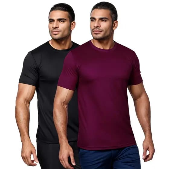Kit 2 Camisetas Dry Fit Masculina Casual Treino Academia Esportes Exercícios Corrida
