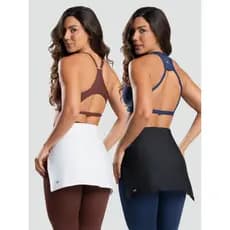 Kit 2 Tapa Bumbum Fitness Feminino Tecido Duplo Pesado Com Faixa Para Amarrar