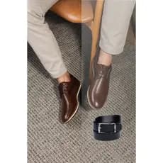 Sapato Social Cinto Masculino Oxford Denver Confortável Sapato Masculino Social Brogue Festa Evento Dia dos Pais