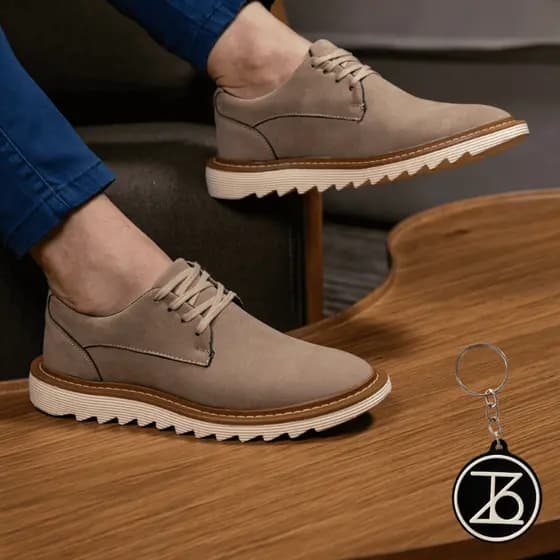 Sapato Social Oxford Nicolau Confortável Masculino Social Brogue Estilo + Brinde Chaveiro Thézb Dia dos Pais