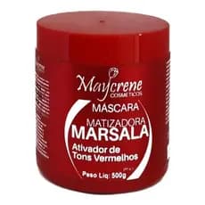 Máscara Matizador Marsala Maycrene 500g - Cabelos Vermelhos Intensos