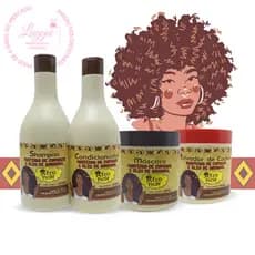 Kit Cabelo Afro Manteiga de Cupuaçu + Ativador de Cachos 4x500ml MAYCRENE - AFRO HAIR