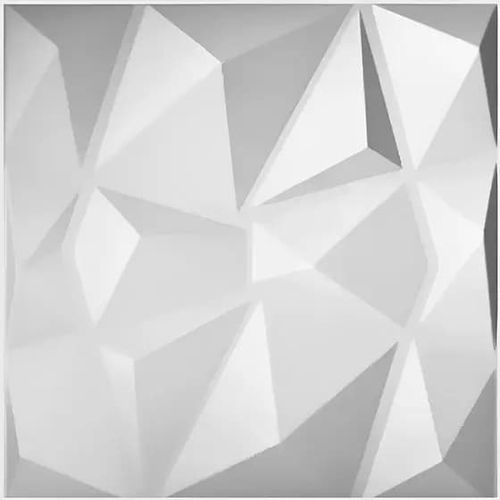 Kit 8 Placas Painel 3D AutoAdesivas Plástico Revestimento Parede Diamante 50x50cm Fosco Cores Mebuki
