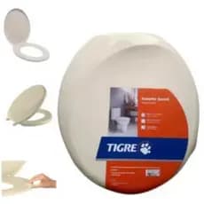 Assento Privada Almofadado Vaso Sanitário Tigre Bege