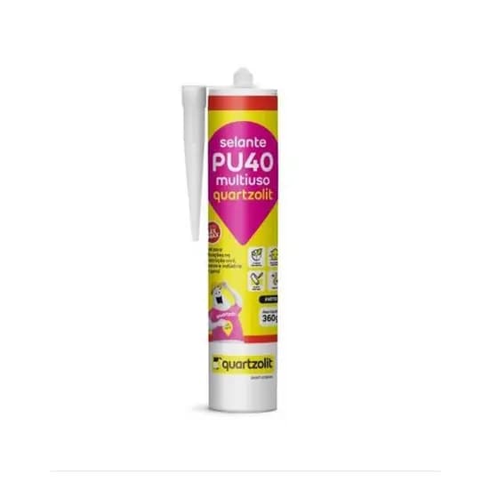 Adesivo Selante Cola PU 40 Multiuso Cinza 360g Quartzolit