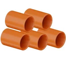Kit 5 Luva Pressão Emenda Para Conduite Corrugado PVC Laranja Instalações Elétricas 3/4" 25mm Tigre