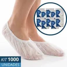 Kit 1000un Sapatilha Propé Descartável TNT branco Anvisa C/ Elástico EPI Profissional