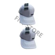 Kit 2 Bonés Branco Esportivo Para Corrida Dry Fit Sol Uv Ajustavel Premium