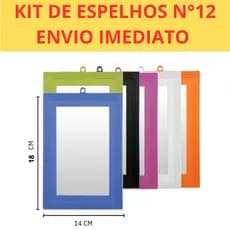 Kit 2 Espelhos Plástico Barbearia, Banheiro Espelho Multiuso - Espelho De Mão