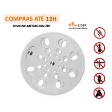 Ralo Grelha (INOX REDONDA) Abre e Fecha Rotativo 10x10 (Banheiros, Lavabos, Sacadas e Lavanderias).