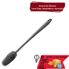 Escova De Lavar Garrafa Mamadeira Copos Multiuso De Silicone