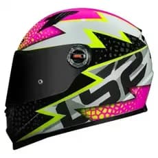 Capacete LS2 FF358 Speedy - Branco/Rosa