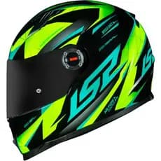 Capacete LS2 FF358 Draze - Preto Amarelo Fluor e Verde