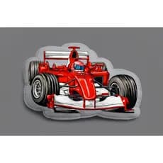 Almofada Decorativa Fórmula 1 Carro de Corrida 3D – Almofada Recortada Temática F1