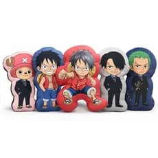 Kit Almofadas One Piece Personagens Irregulares 45cm – Luffy, Sanji, Zoro e Chopper